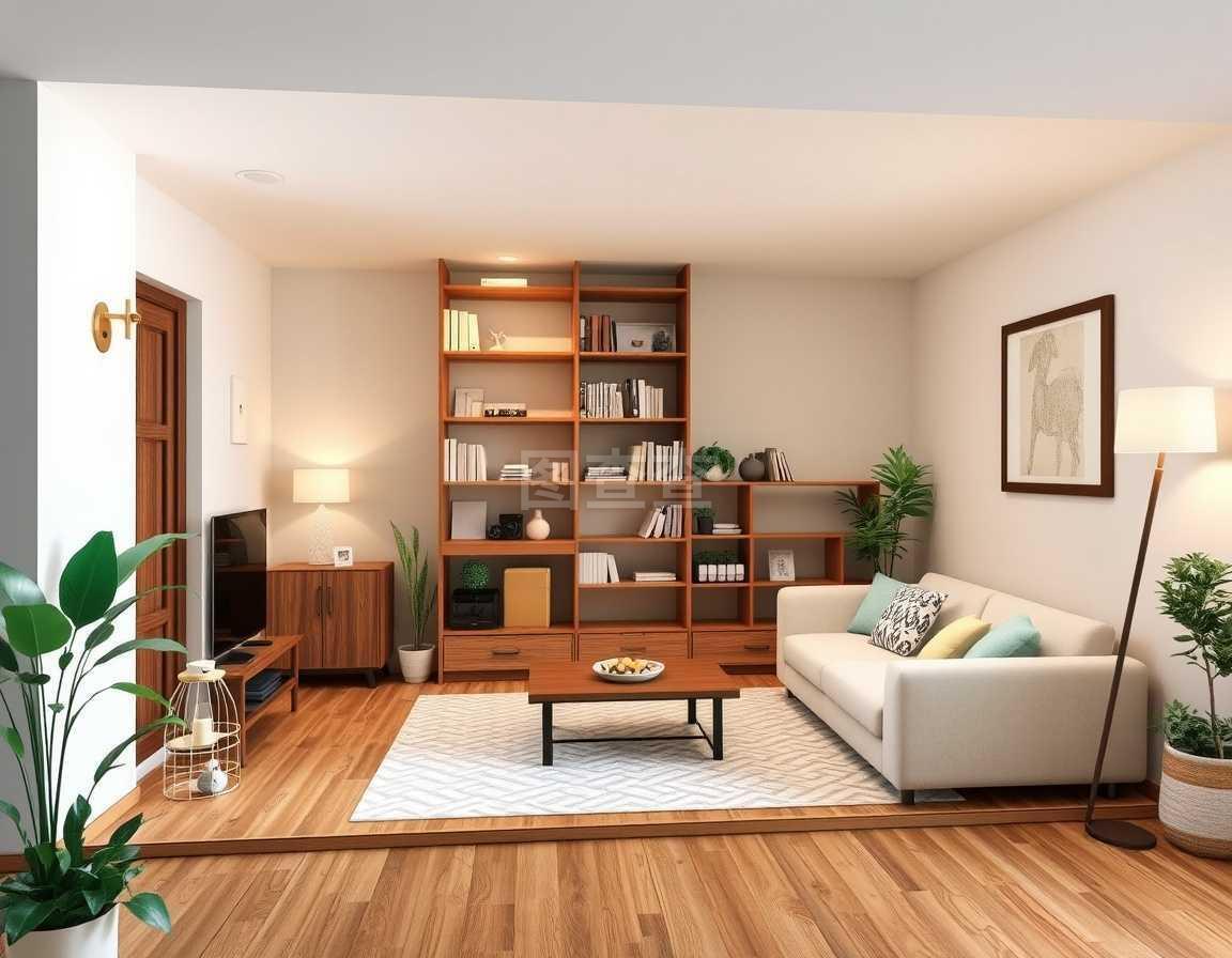 用于設計師和施工人員矢量的應用程序,家庭內視圖3D結構,室內物品,書架和書籍。管理的特殊工具。室內建筑,室內裝飾